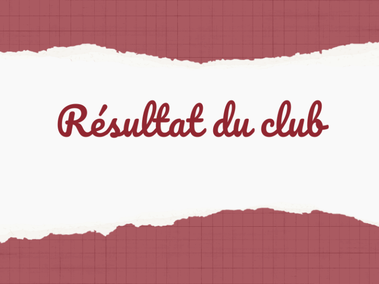 Résultat du club